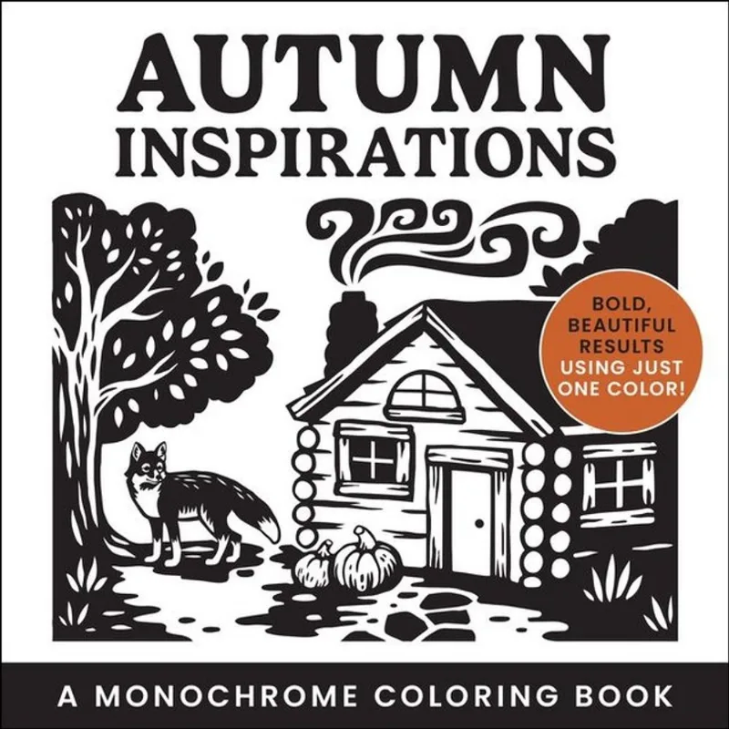 AUTUMN INSPIRATIONS - A MONOCHROME COLORING BOOK