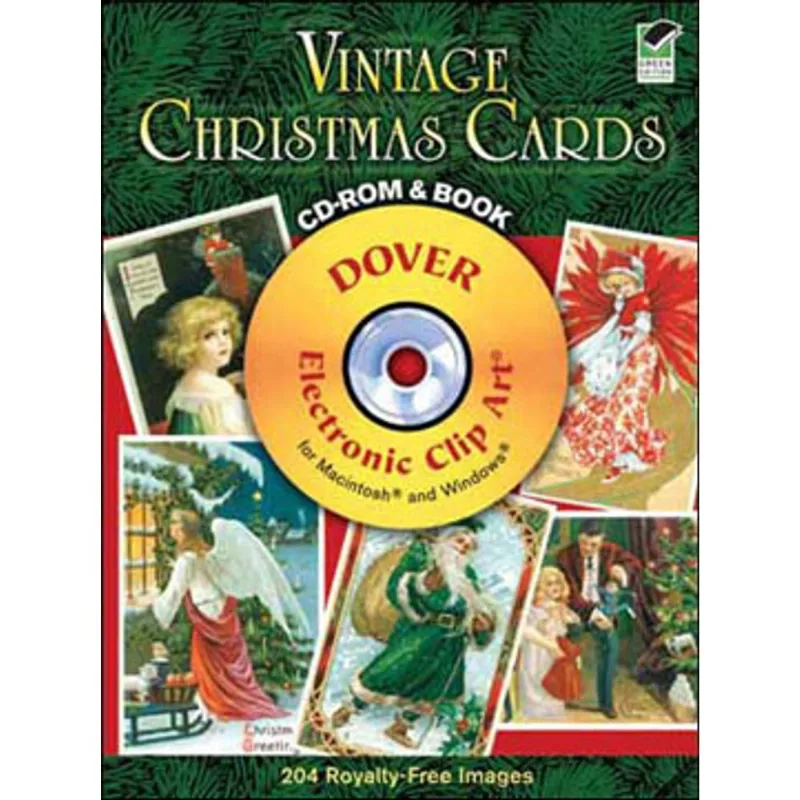 VINTAGE CHRISTMAS CARDS - CD-ROM AND BOOK