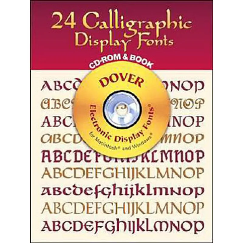 24 CALLIGRAPHIC DISPLAY FONTS CD-ROM AND BOOK