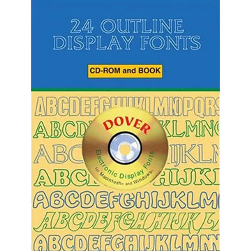 24 OUTLINE DISPLAY FONTS CD-ROM AND BOOK