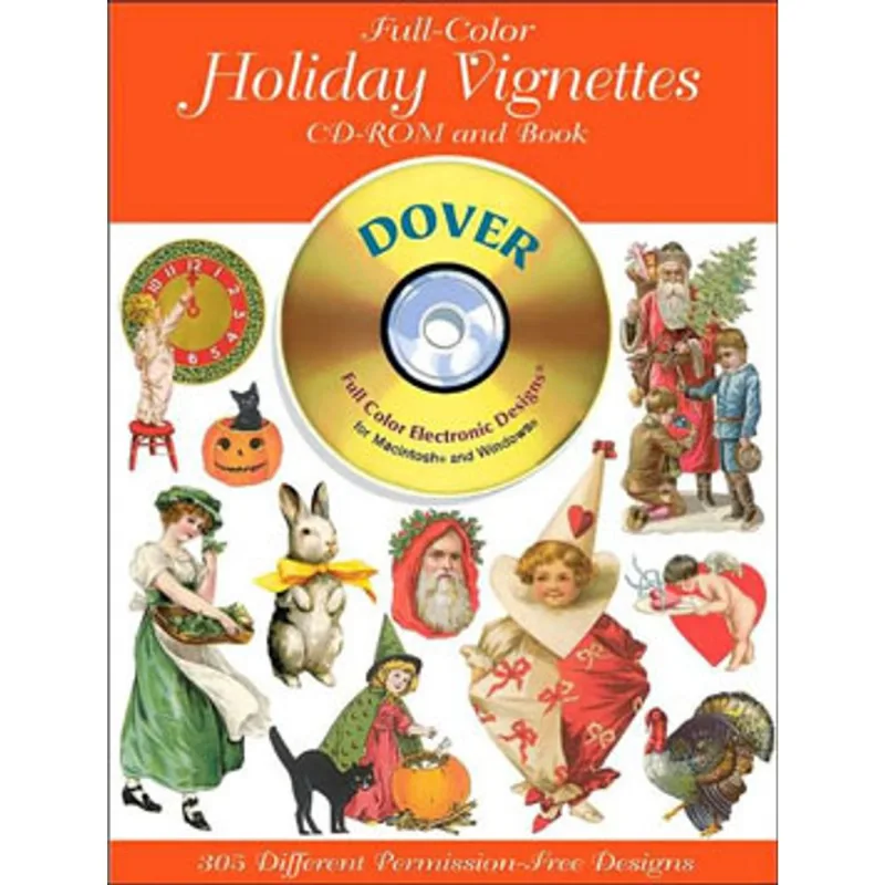 FULL-COLOR HOLIDAY VIGNETTES - CD-ROM AND BOOK
