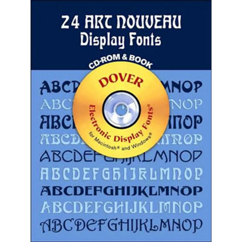 24 ART NOUVEAU DISPLAY FONTS CD-ROM AND BOOK