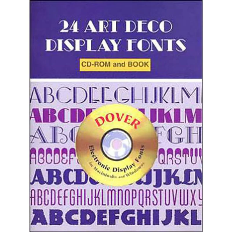 24 ART DECO DISPLAY FONTS CD-ROM AND BOOK