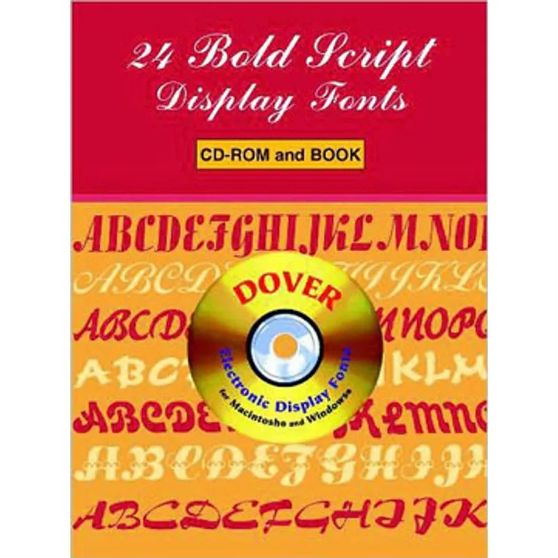 24 BOLD SCRIPT DISPLAY FONTS CD-ROM AND BOOK