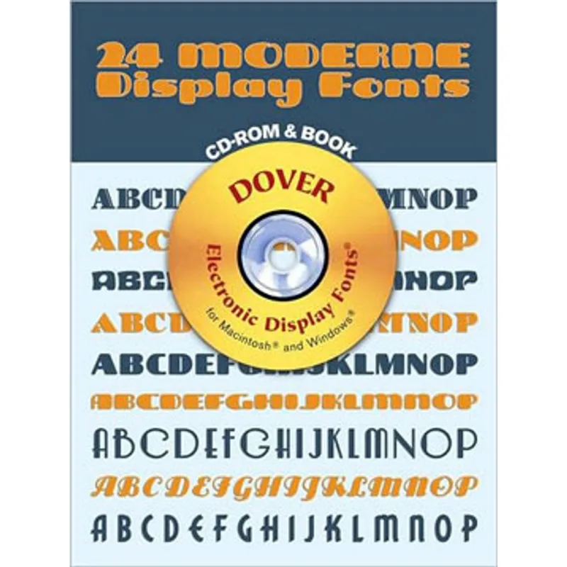 24 MODERNE DISPLAY FONTS CD-ROM AND BOOK