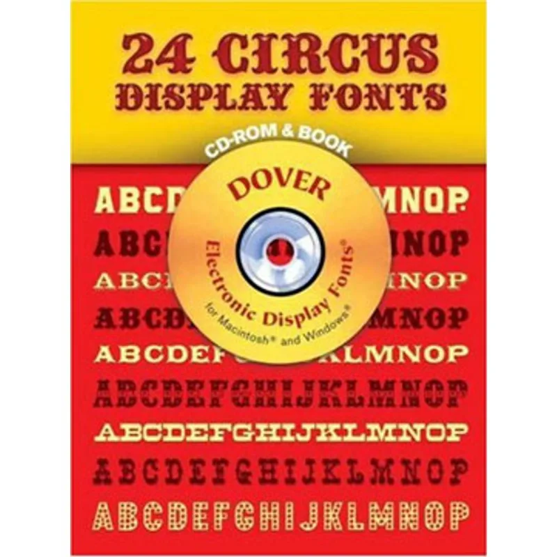 24 CIRCUS DISPLAY FONTS CD-ROM AND BOOK