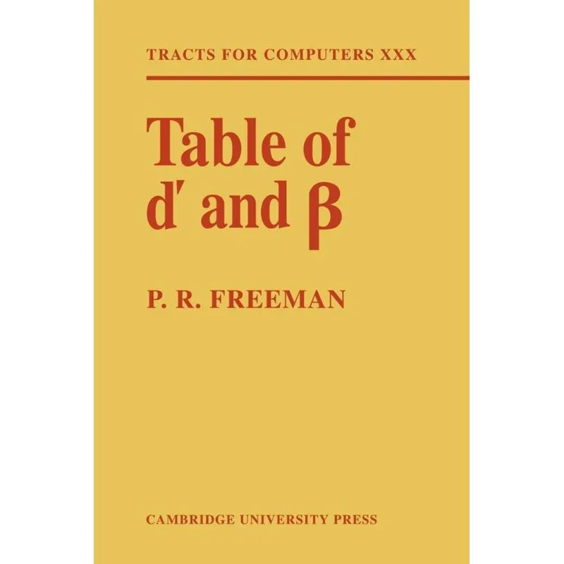 Table of D and
