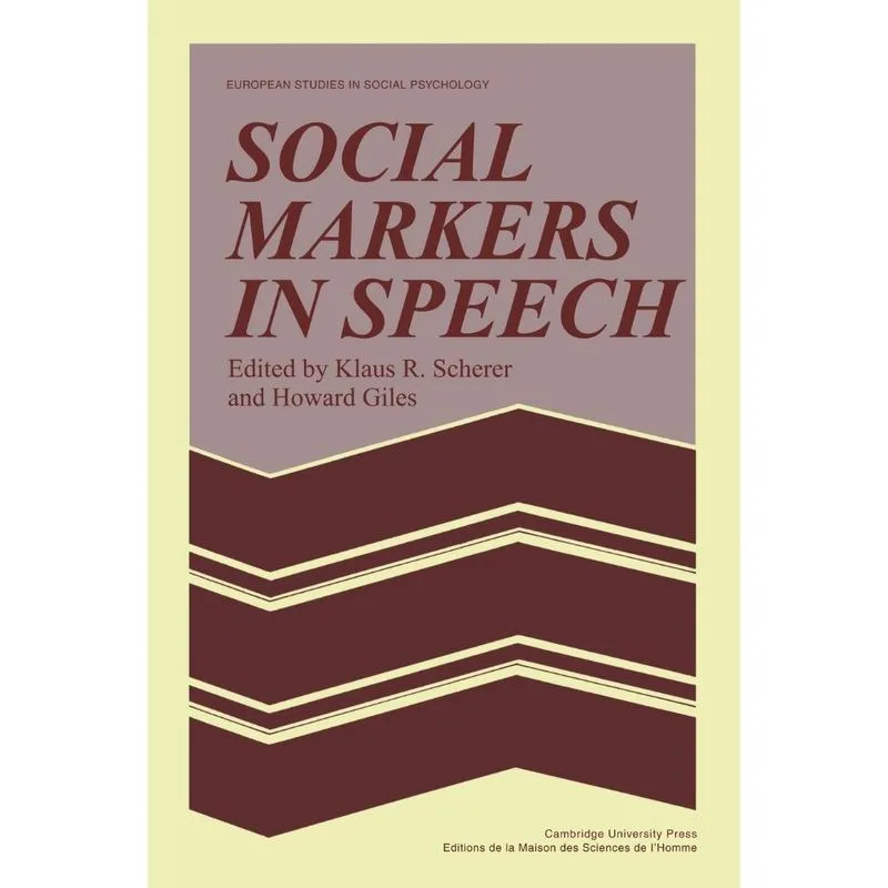 Social Markers In Speech