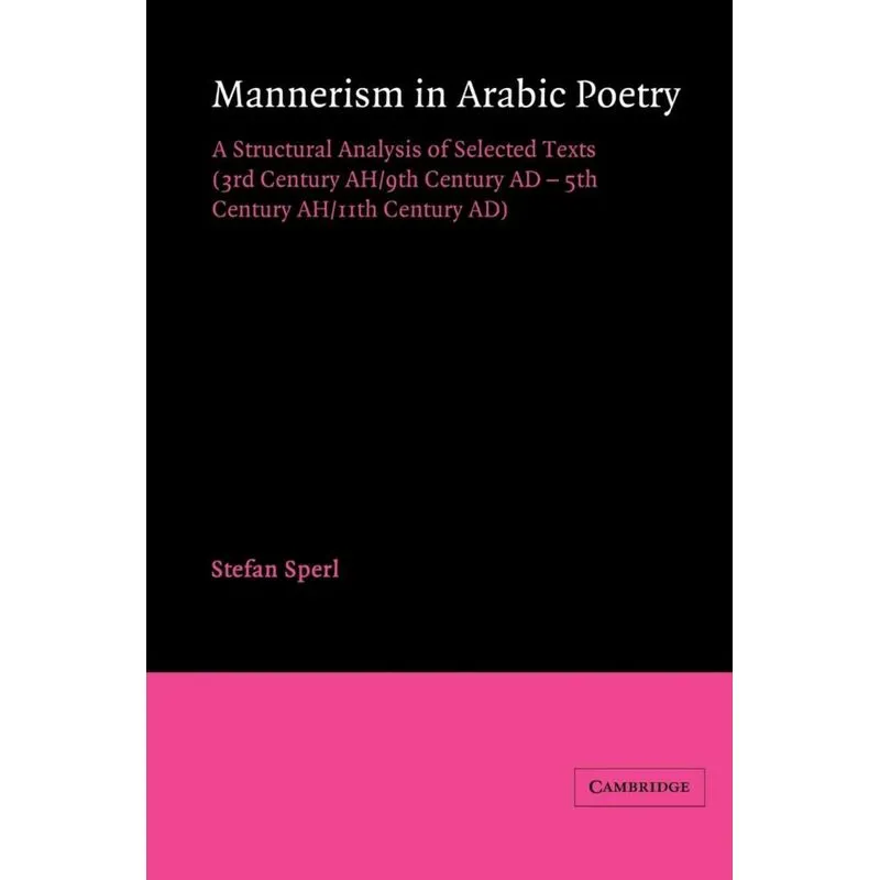 Mannerism in Arabic Poetry