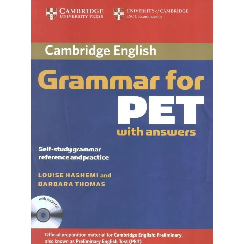 Cambridge grammar pet book with answer + cd