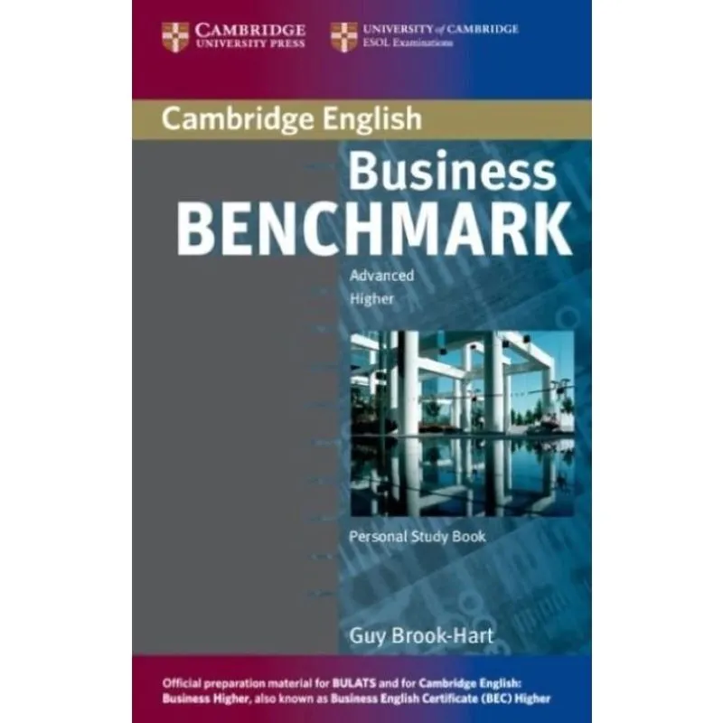 Business Benchmark Advanced Bulats And Business Higher - Personal Study Book - Cambridge University Press - Elt