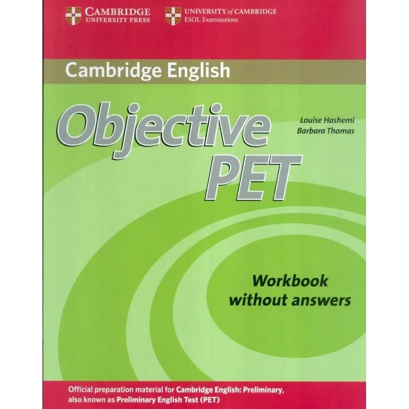 Cambridge English Objective Pet Wb Without Answers