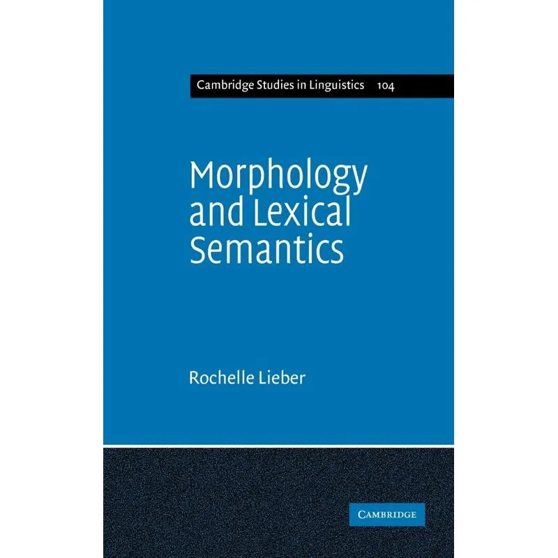 Morphology and Lexical Semantics