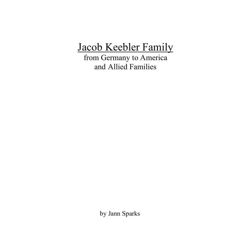 Jacob Keebler Family