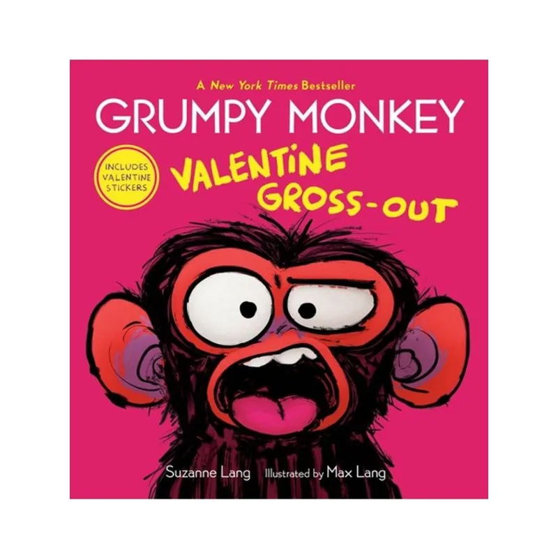 GRUMPY MONKEY VALENTINE GROSS-OUT - INCLUDES VALENTINE STICKERS