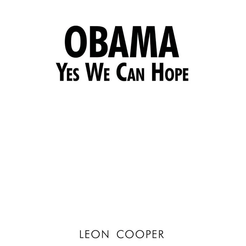 Obama Yes We Can Hope
