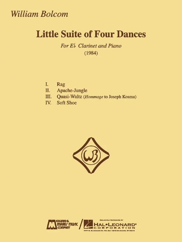 William Bolcom - Little Suite of Four Dances for E-Flat Clarinet and Piano 組曲 舞曲 豎笛 鋼琴