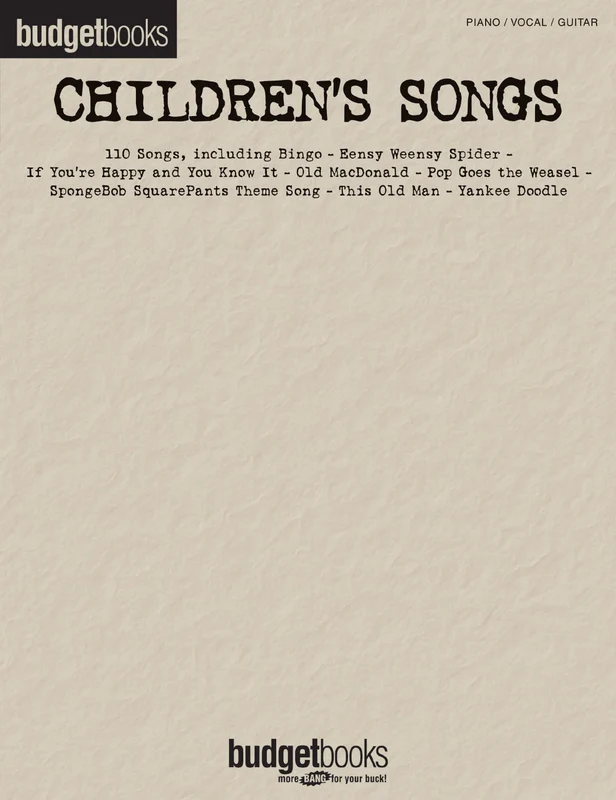 Children's Songs Budget Books