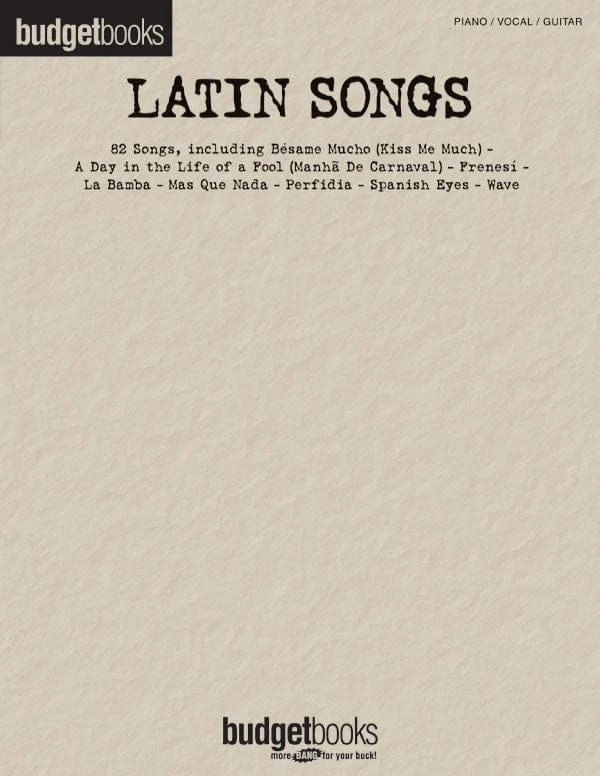 Latin Songs Budget Books