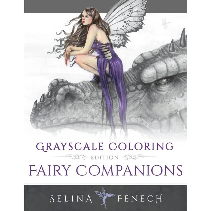Fairy Companions - Grayscale Coloring Edition