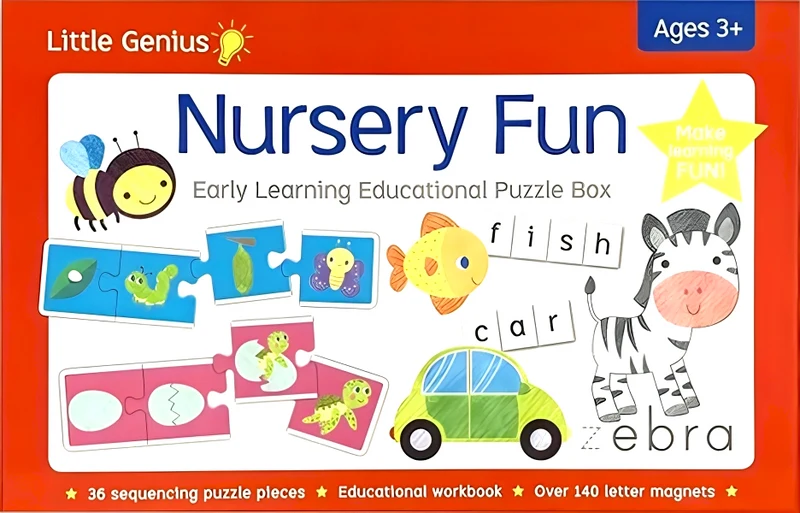 Little Genius Early Learning Educational Puzzle Box: Nursery Fun