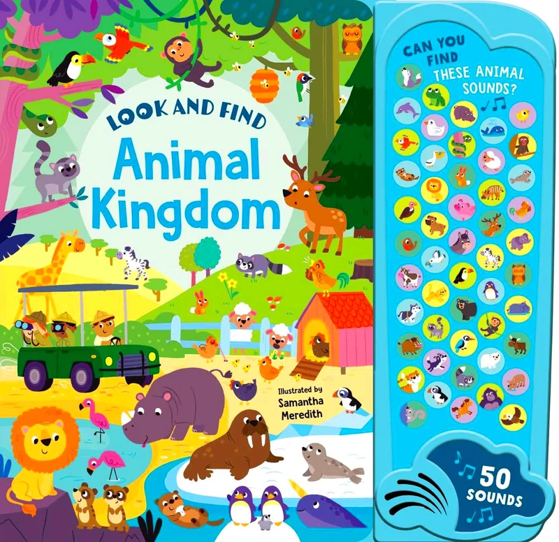 Look And Find Animal Kingdom: 50 Button Sound Book