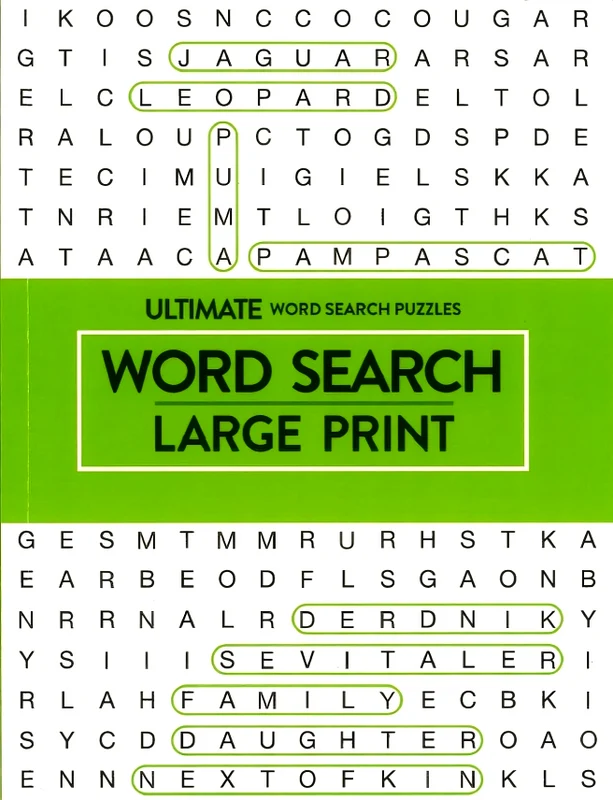 Ultimate Large Print Wordsearch - Green