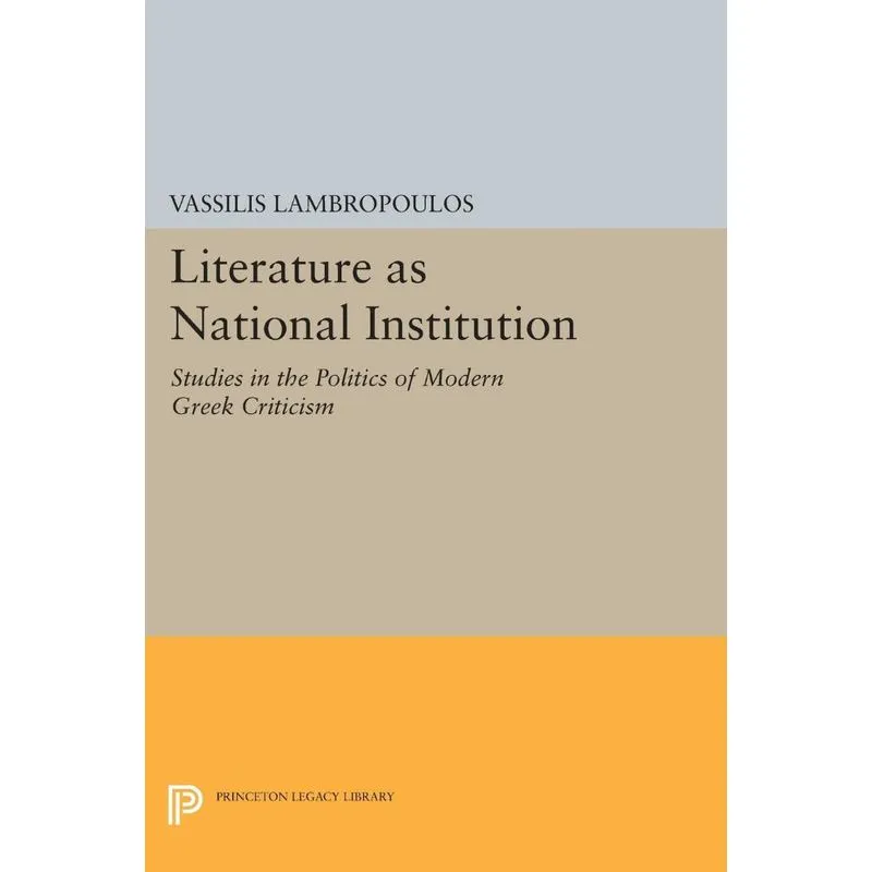 Literature as National Institution