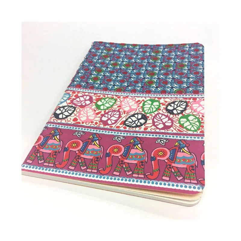 LIBRETAS: AMRITA SEN ELEPHANT WITH LEAVES HANDMADE EMBROIDERED JOURNAL