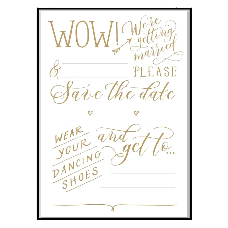 Cheree Berry Love Lettering Save The Date Notecards