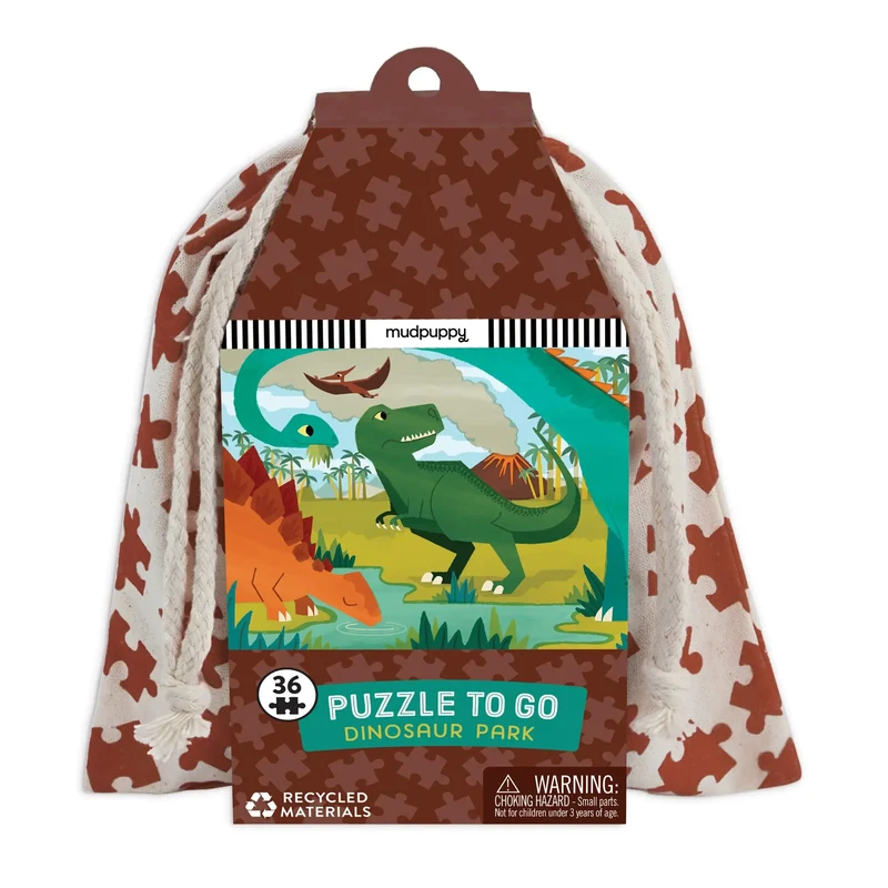 Dinosaur Park 36 Piece Mini Jigsaw Puzzle Mudpuppy