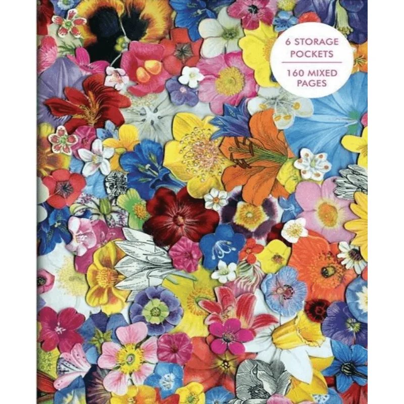 LIBRETA: Flowers PVC Multipocket Cover Journal