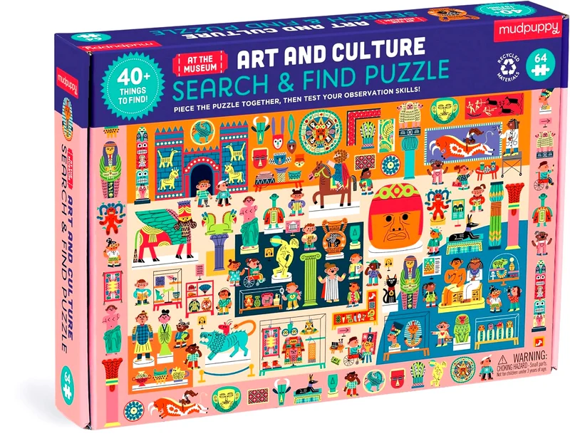 Art And Culture At The Museum 64 Piece Search & Find Puzzle