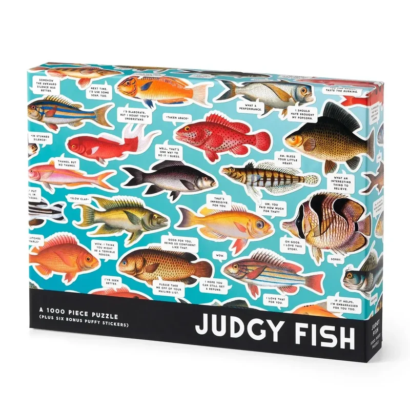 Judgy Fish 1000 Piece Jigsaw Puzzle (+Stickers) Brass Monkey