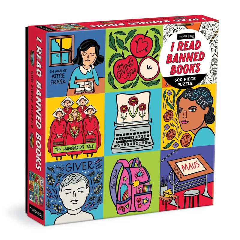 I Read Banned Books 500 Piece Jigsaw Puzzle Mudpuppy