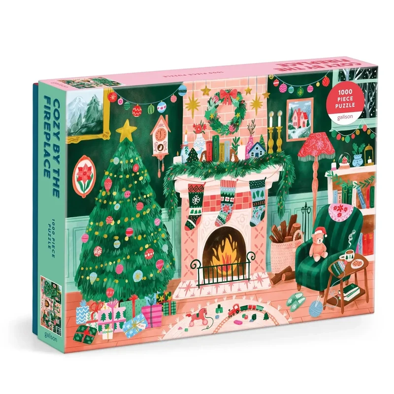 Cozy by the Fireplace 1000 Piece Jigsaw Puzzle Galison