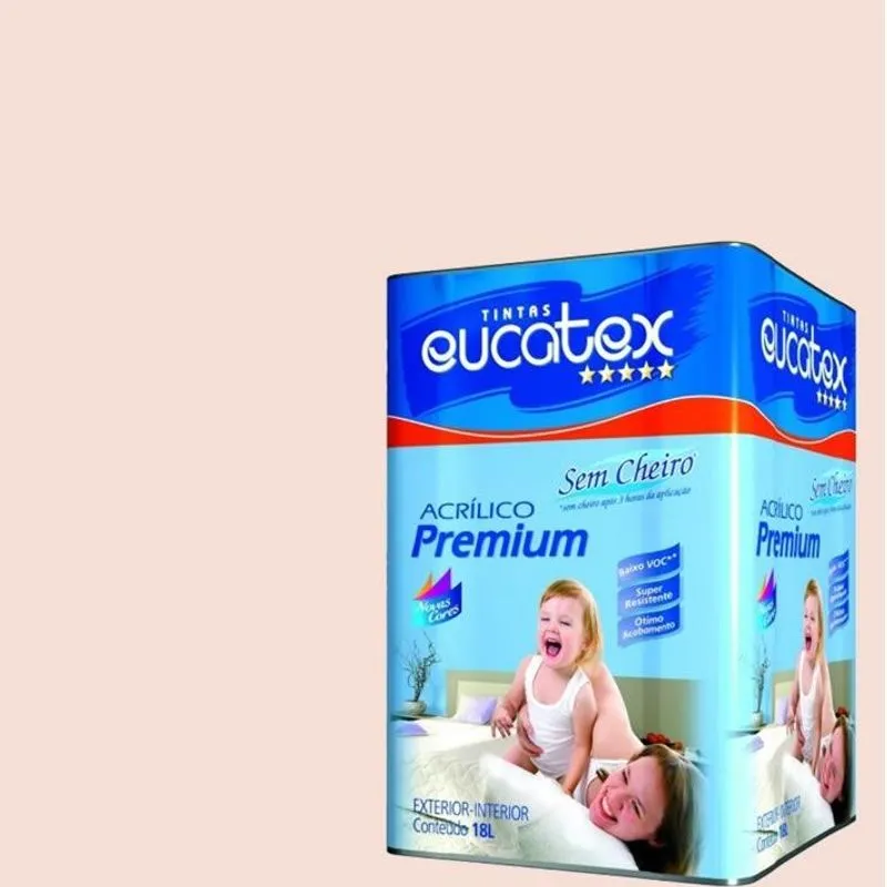 Tinta Acrilica Fosca Eucatex Pêssego Rosado 18lts