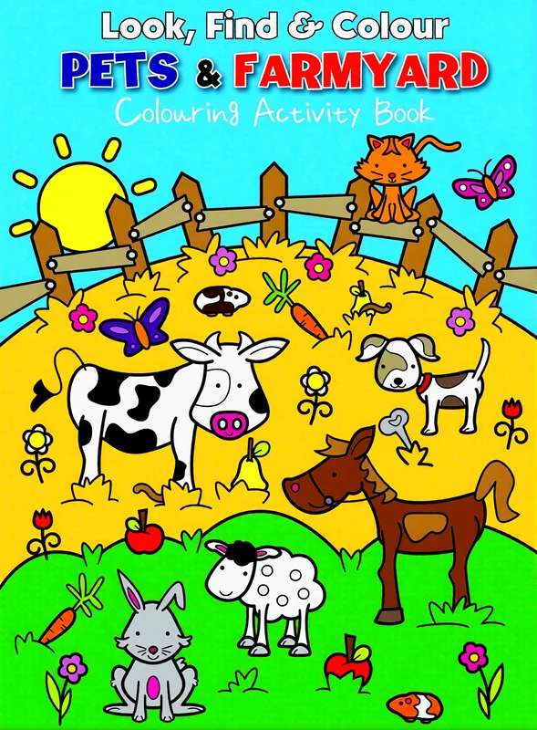 Look, Find & Colour - Pets And Farmyard: Colouring Activity Book