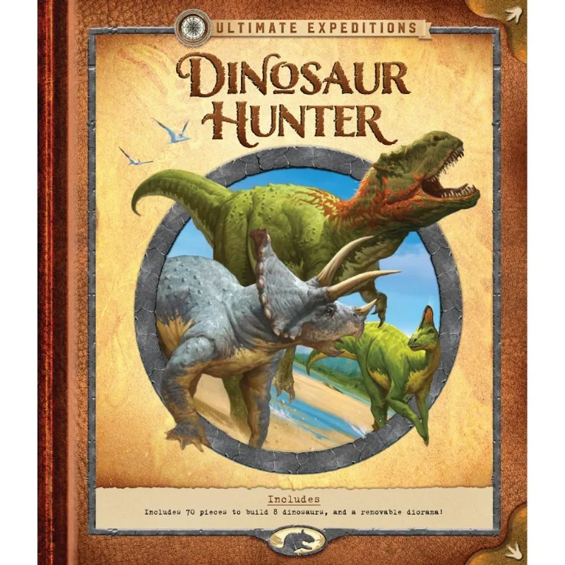 ULTIMATE EXPEDITIONS: DINOSAUR HUNTER: INCLUDES 70 PIECES TO BUILD 8 DINOSAURS, AND A REMOVABLE DIOR