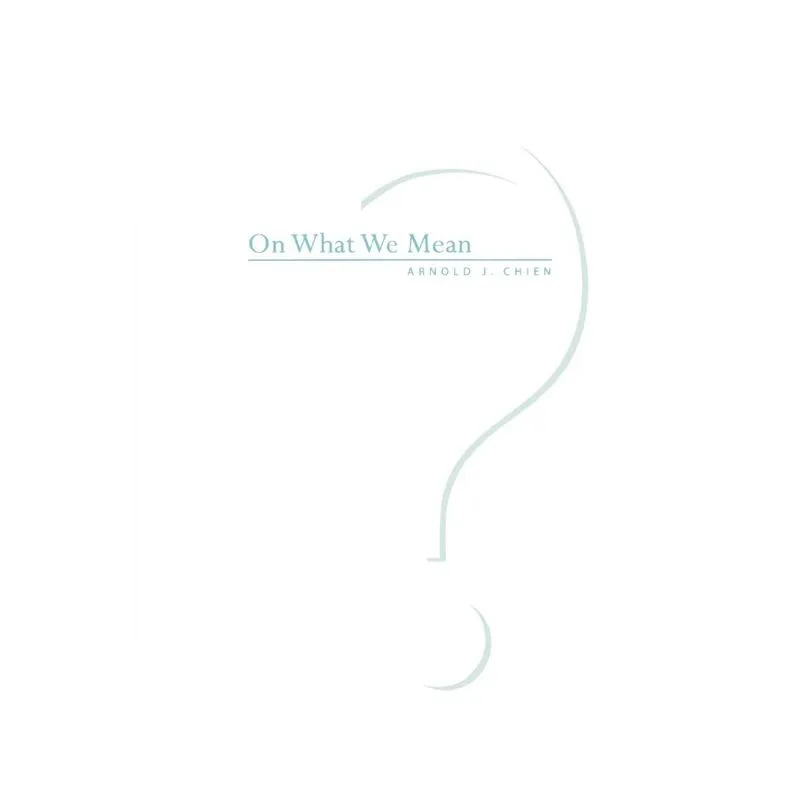 Livro On What We Mean
