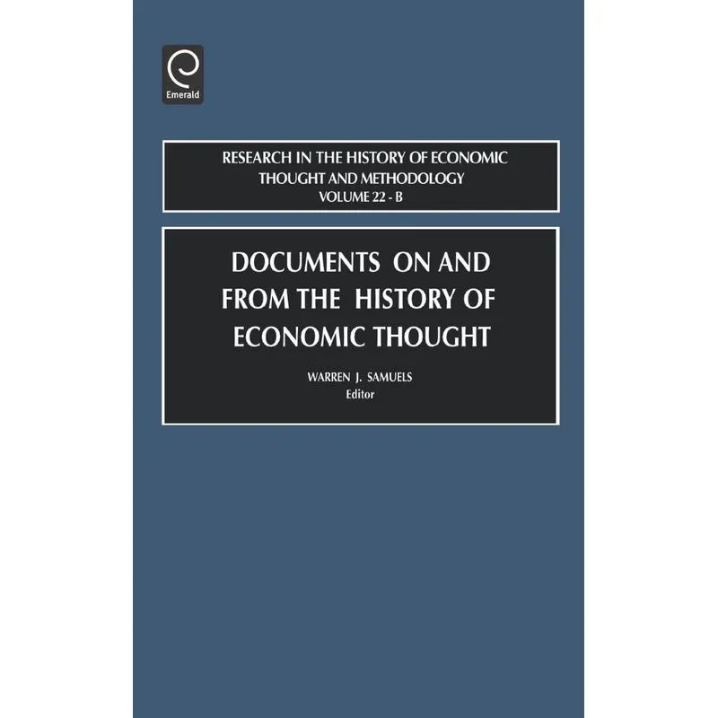 Livro Documents on & from the History of Economicthoughtres History Econ Thought & Meth Vol 22b (Rhet)