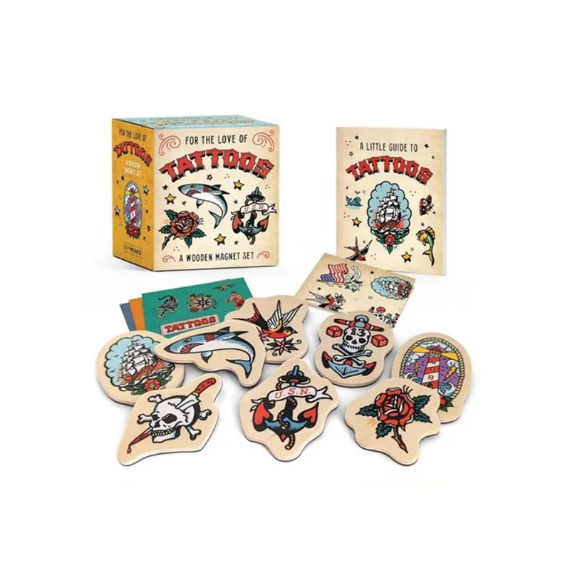 FOR THE LOVE OF TATTOOS - A WOODEN MAGNET SET