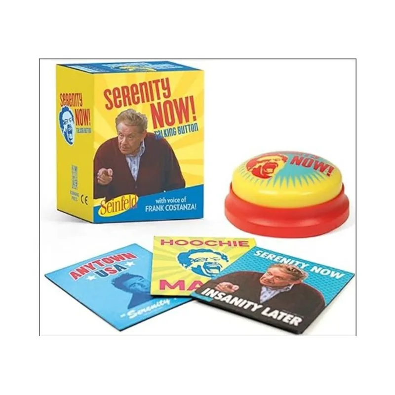 SEINFELD - SERENITY NOW! TALKING BUTTON - FEATURING THE VOICE OF FRANK COSTANZA! - RP MINIS