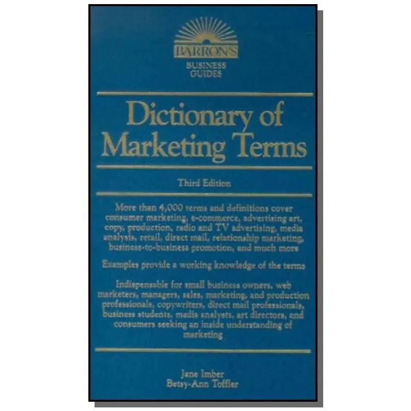 Dictionary Of Marketing Terms - Third Edition