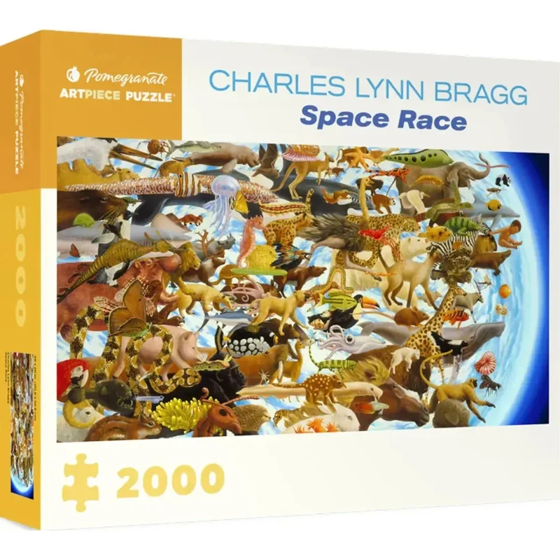 Space Race 2000 Piece Panoramic Jigsaw Puzzle Pomegranate