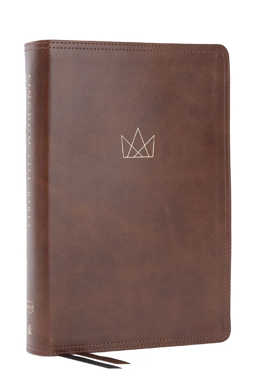 Kingdom Life Bible: Join God's Mission to Save the World (NKJV, Brown Leathersoft, Red Letter, Comfort Print, Thumb Indexed) Hardback
