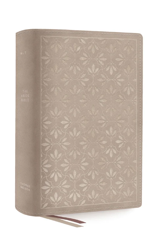 NET, Abide Bible, Leathersoft, Stone, Comfort Print Hardback