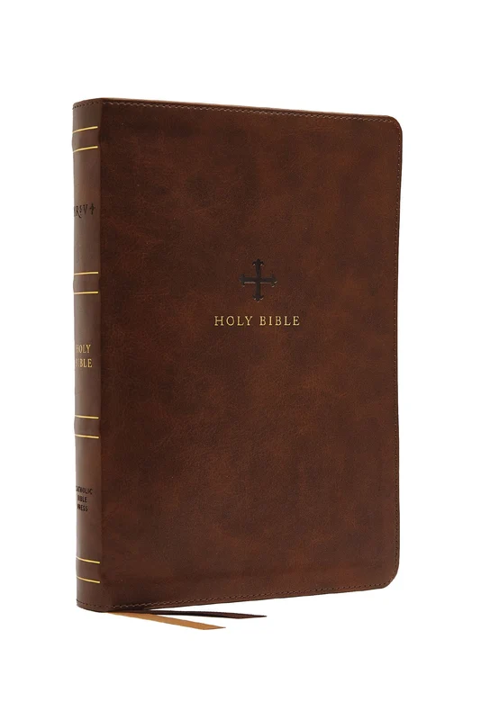 NRSV, Catholic Bible, Thinline Edition, Leathersoft, Brown, Comfort Print: Holy Bible Hardback