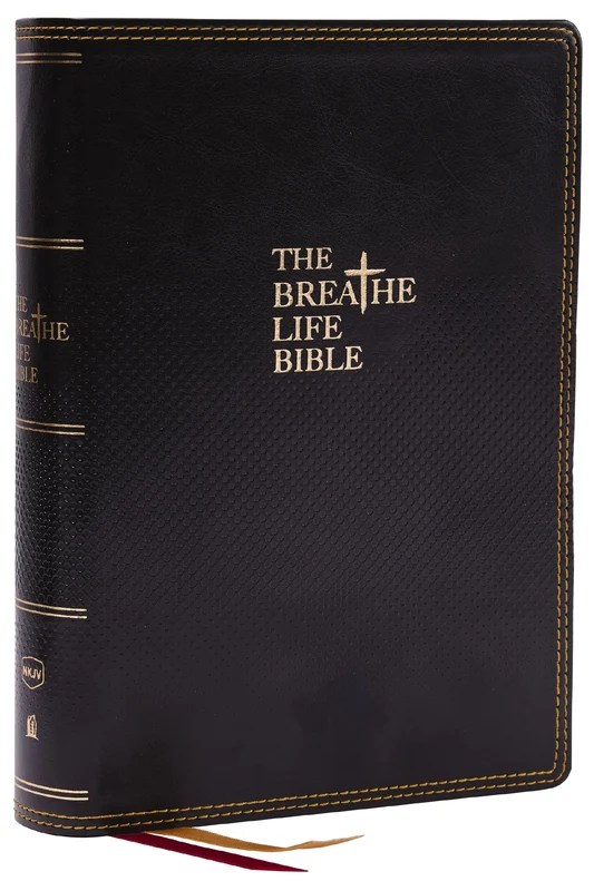 The Breathe Life Holy Bible: Faith in Action (NKJV, Black Leathersoft, Thumb Indexed, Red Letter, Comfort Print): Faith in Action Hardback