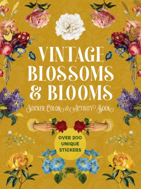 Vintage Blossoms and Blooms Sticker, Color and Activity Book